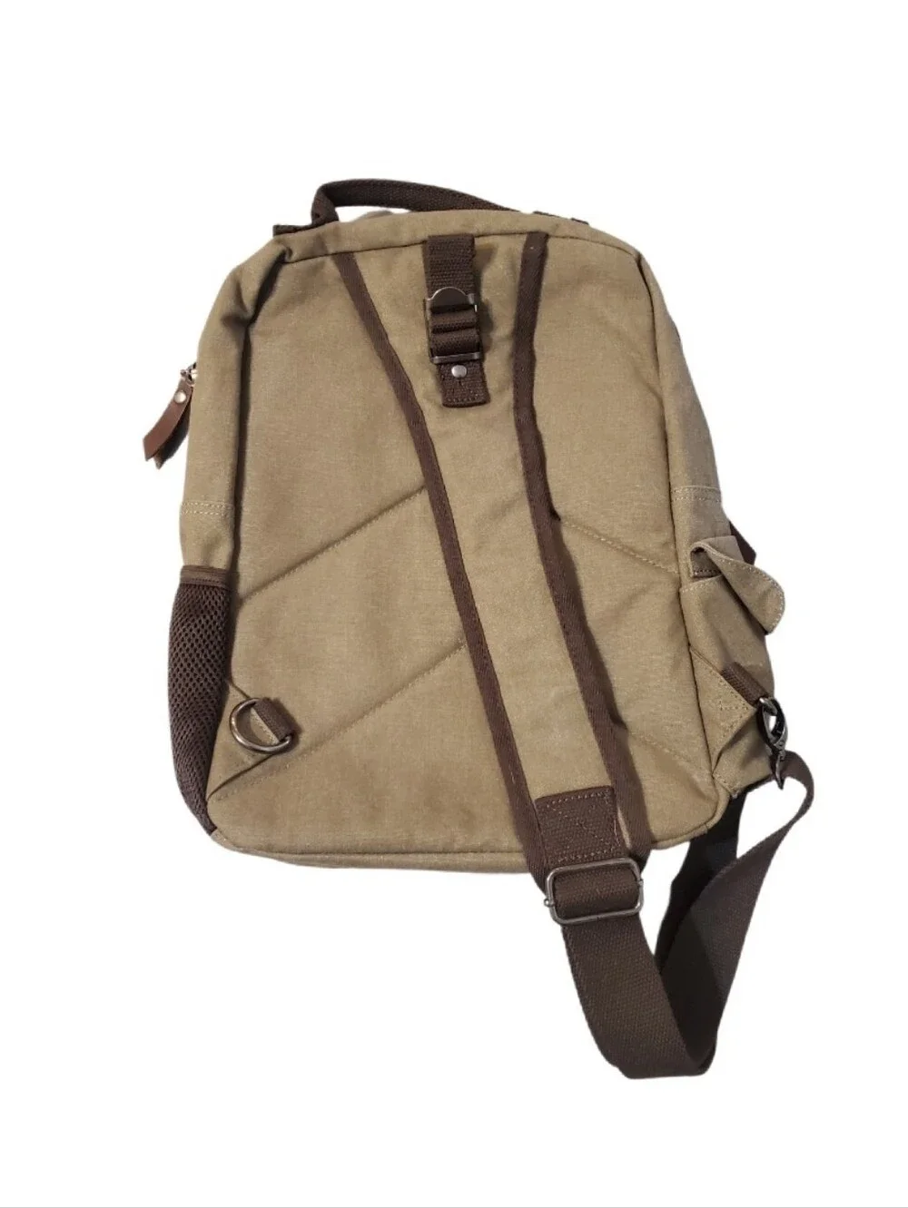 Canvas Travel Briwn Backpack Casual  Sling Bag Stylish Unisex School Backpack
